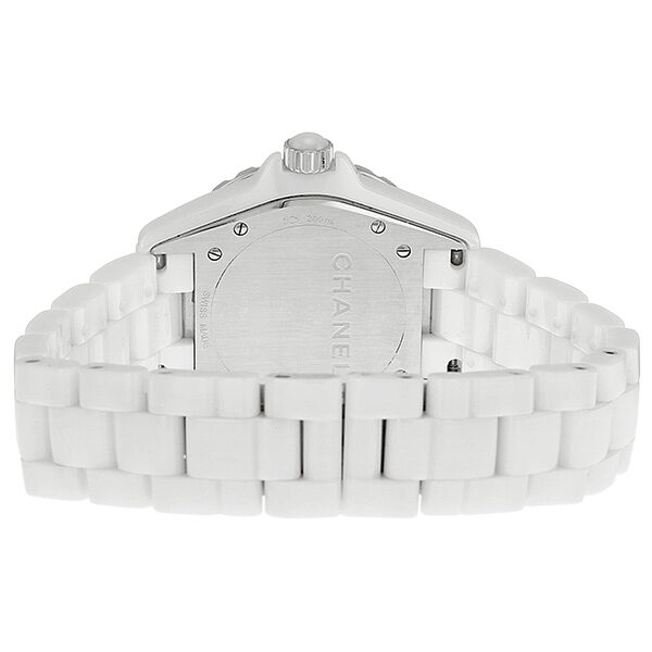 Chanel J12 Diamond Bezel White Ceramic Unisex Watch #H2430 - Watches of America #3