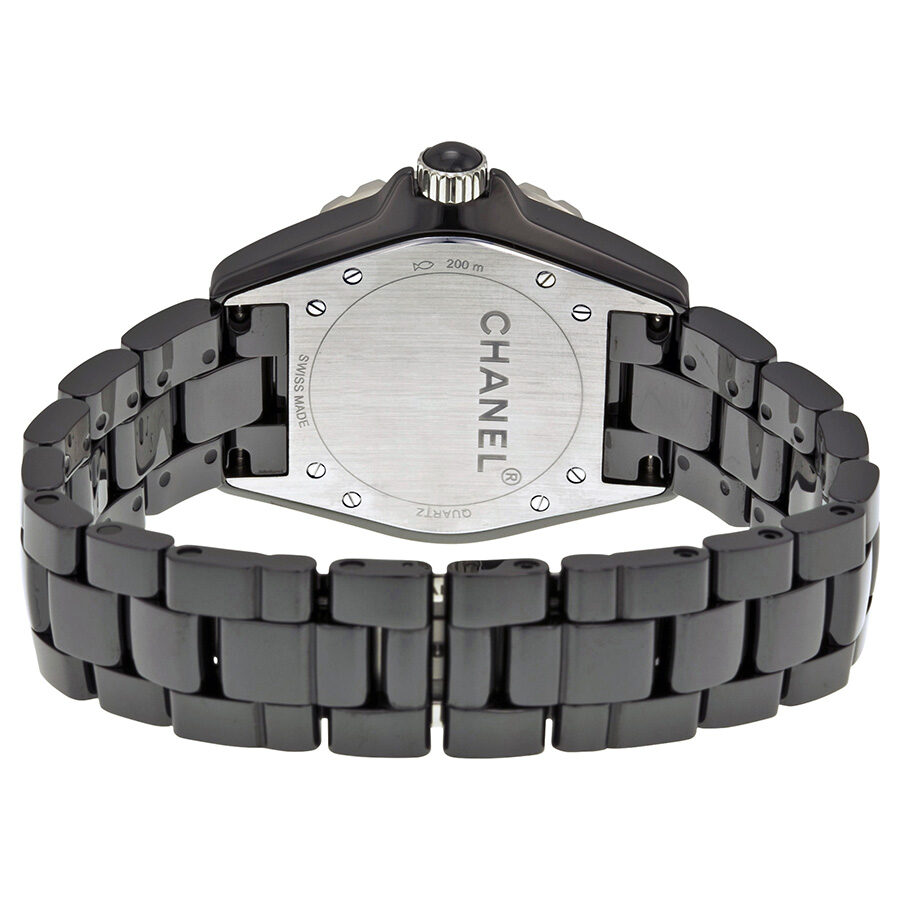 Chanel J12 Diamond Dial Black Ceramic Quartz Unisex Watch H2428 – Watches  of America