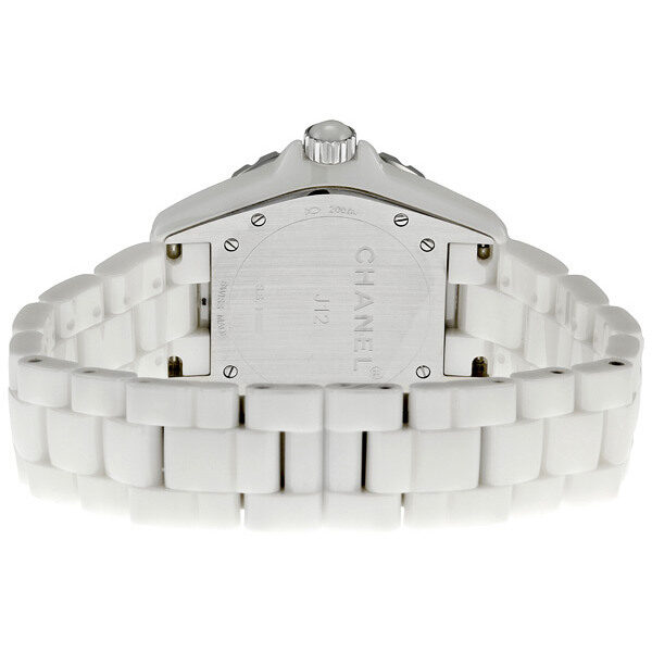 Chanel J12 Diamond White Ceramic Midsize Unisex Watch H1629 Watches of America