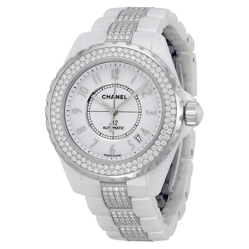 Chanel J12 Diamonds and Ceramic Automatic Unisex Watch #H1422 - Watches of America