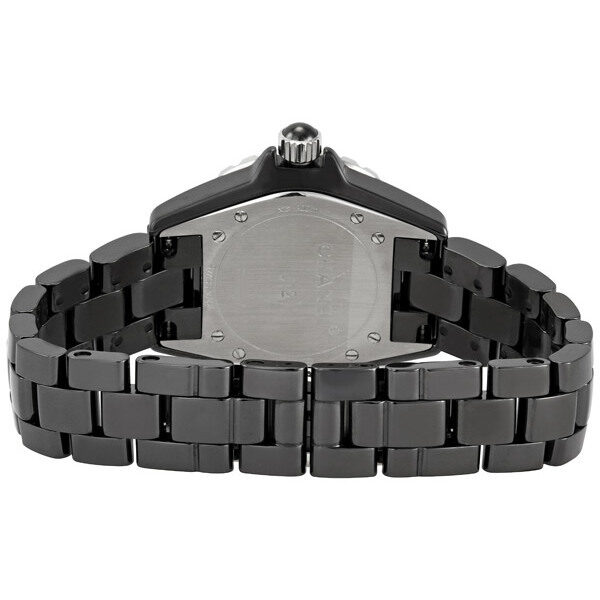 Chanel J12 Diamonds Black Ceramic Ladies Watch H1625 – Watches of America