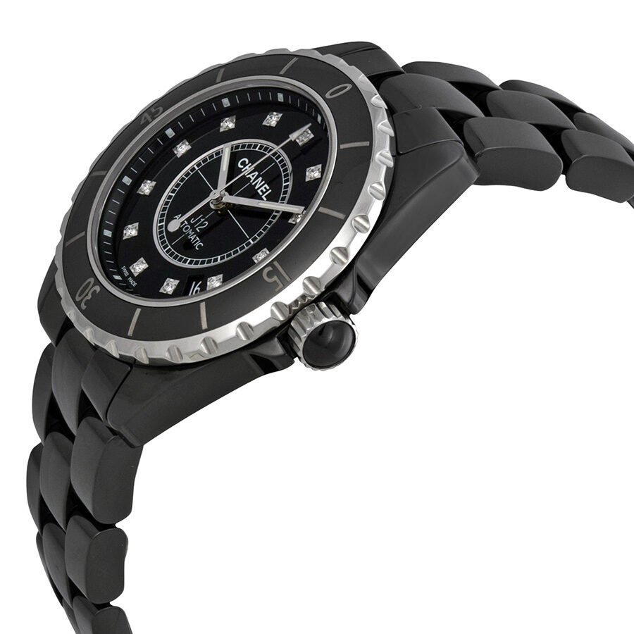 Chanel J12 Diamonds Black Dial Unisex Watch H1626 – Watches of America