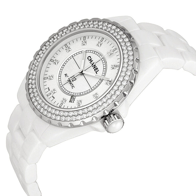 Chanel J12 Diamonds Date Automatic Ceramic Watch #H2013 - Watches of America #2