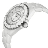 Chanel J12 Mother of Pearl Diamond Dial White Ceramic Unisex Watch #H3214 - Watches of America #2