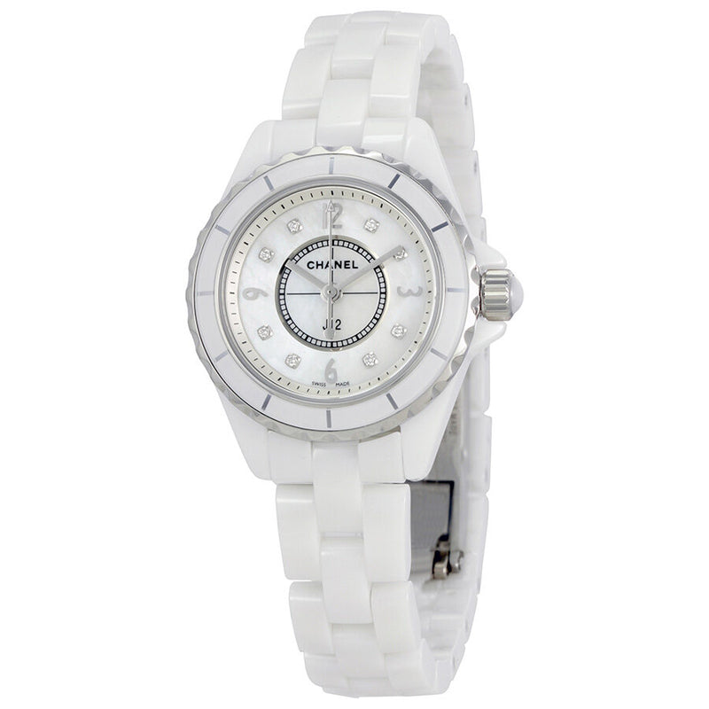 Chanel J12 Mother of Pearl White Ceramic Ladies Watch #H2570 - Watches of America