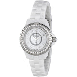 Chanel J12 Mother of Pearl White Ceramic Ladies Watch #H2572 - Watches of America