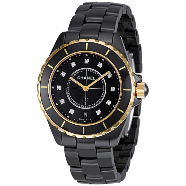 Chanel J12 Quartz Black Ceramic Unisex Watch #H2544 - Watches of America