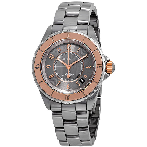 Chanel J12 Automatic Satin Finish Dial Ladies Watch #H4185 - Watches of America