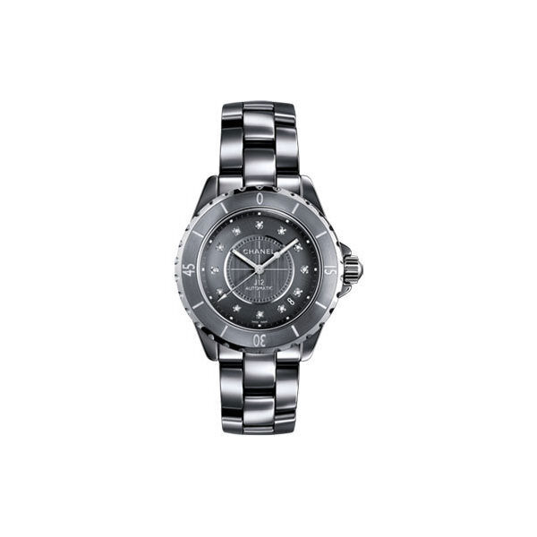 Chanel J12 Titanium Dial Ceramic Ladies Watch #H3242 - Watches of America