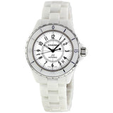 Chanel J12 White Automatic White Dial White Ceramic Watch #H0970 - Watches of America