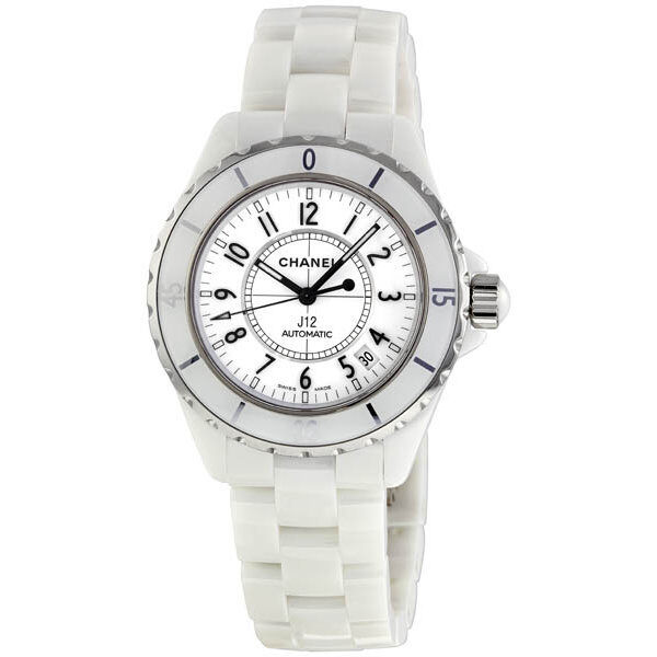 Chanel J12 White Automatic White Dial White Ceramic Watch #H0970 - Watches of America