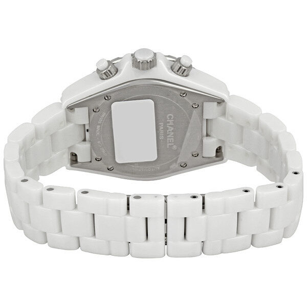 Chanel J12 White Ceramic Diamond Dial Chronograph Unisex Watch #H2009 - Watches of America #3