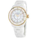 Chanel J12 White Ceramic Diamond Unisex Watch #H2180 - Watches of America