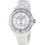 Chanel J12 White Dial Ceramic Automatic Unisex Watch #H2981 - Watches of America