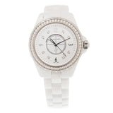 Chanel J12 White Dial White Ceramic Ladies Watch #H3110 - Watches of America #2