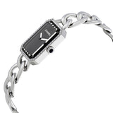 Chanel Premiere Black Dial Stainless Steel Diamond Ladies Watch #H3254 - Watches of America #2