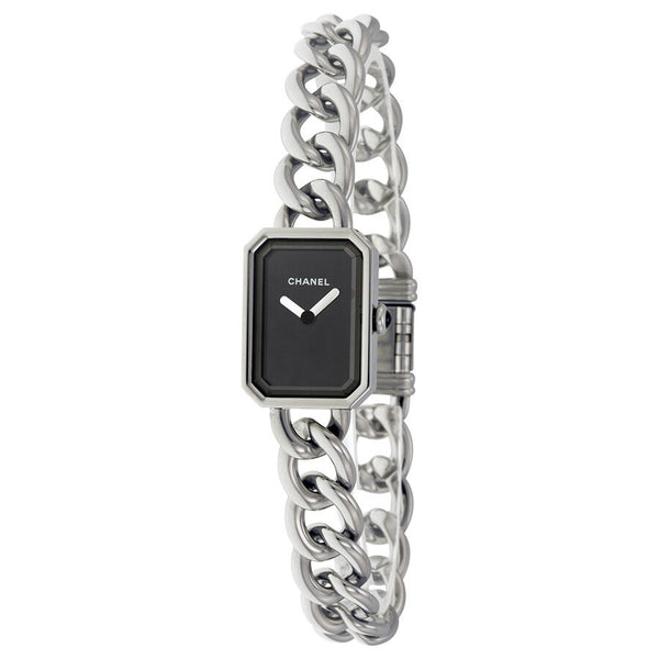 Chanel Premiere Black Dial Stainless Steel Ladies Watch #H3248 - Watches of America