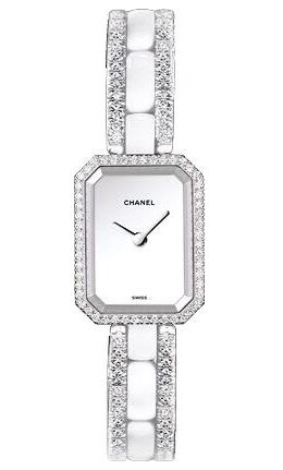 Chanel Premiere Ceramic and Diamond Ladies Watch #H2146 - Watches of America