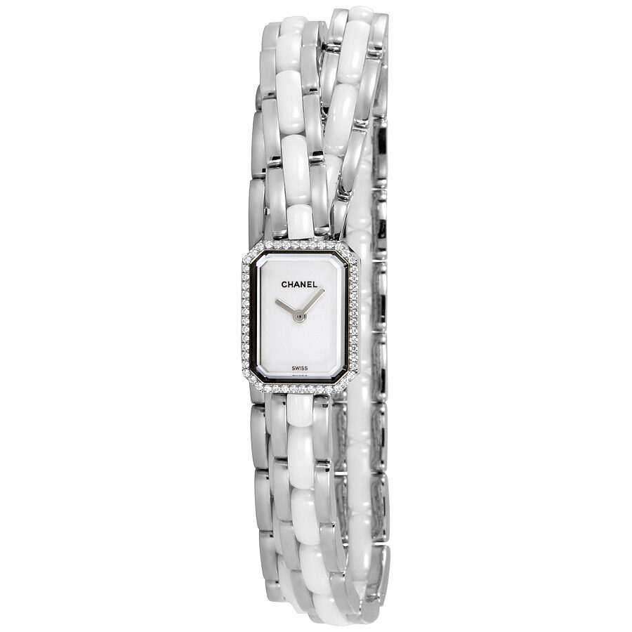 Chanel Premiere White Dial Ceramic and Steel Diamond Ladies Watch