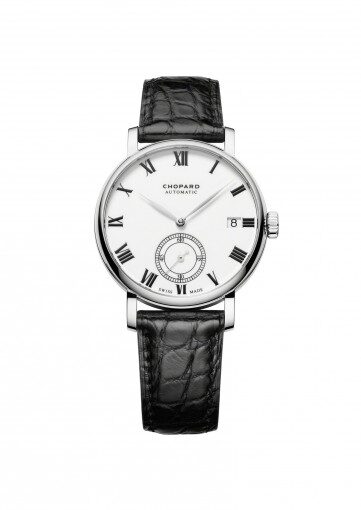 Chopard Classic Manufacture White Dial 18 Carat White Gold Automatic Men's Watch #161289-1001 - Watches of America