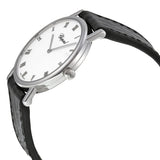 Chopard Classique Homme White Dial 18kt White Gold Black Leather Ladies Watch P#163154-1001 - Watches of America #2