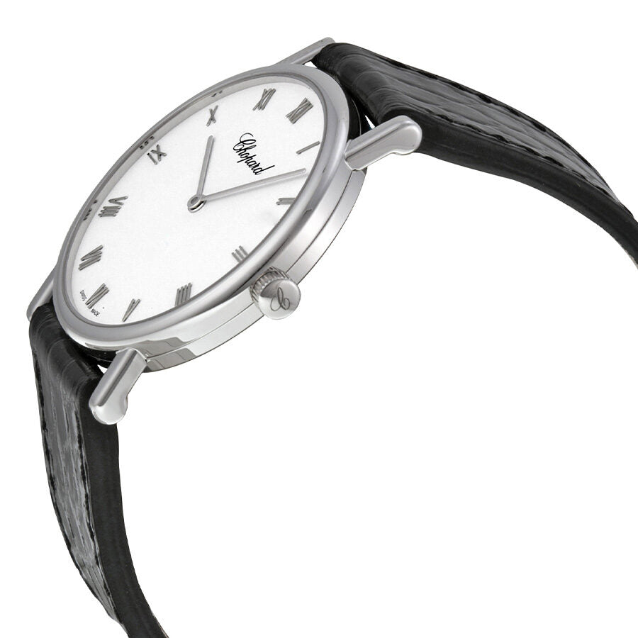 Chopard Classique Homme White Dial 18kt White Gold Black Leather