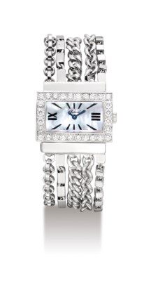 Chopard Diamond White Mother of Pearl Dial Ladies Watch #109044-1001 - Watches of America