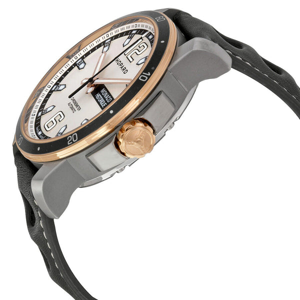 Chopard G.P.M.H Snailed Grey Dial Black Leather Men's Watch #168568-9001 - Watches of America #2
