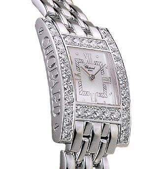 Chopard H Diamond 18kt White Gold Ladies Watch 10/6805#106805/1001 - Watches of America