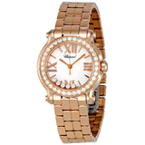Chopard Happy Sport 18k Rose Gold Diamond Ladies Watch #274189-5007 - Watches of America