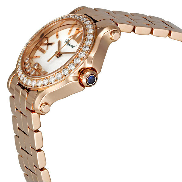 Chopard Happy Sport 18k Rose Gold Diamond Ladies Watch #274189-5007 - Watches of America #2