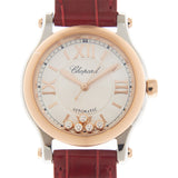 Chopard Happy Sport Automatic Silver Dial Ladies Watch #278573 6013-RD STRAP - Watches of America #2