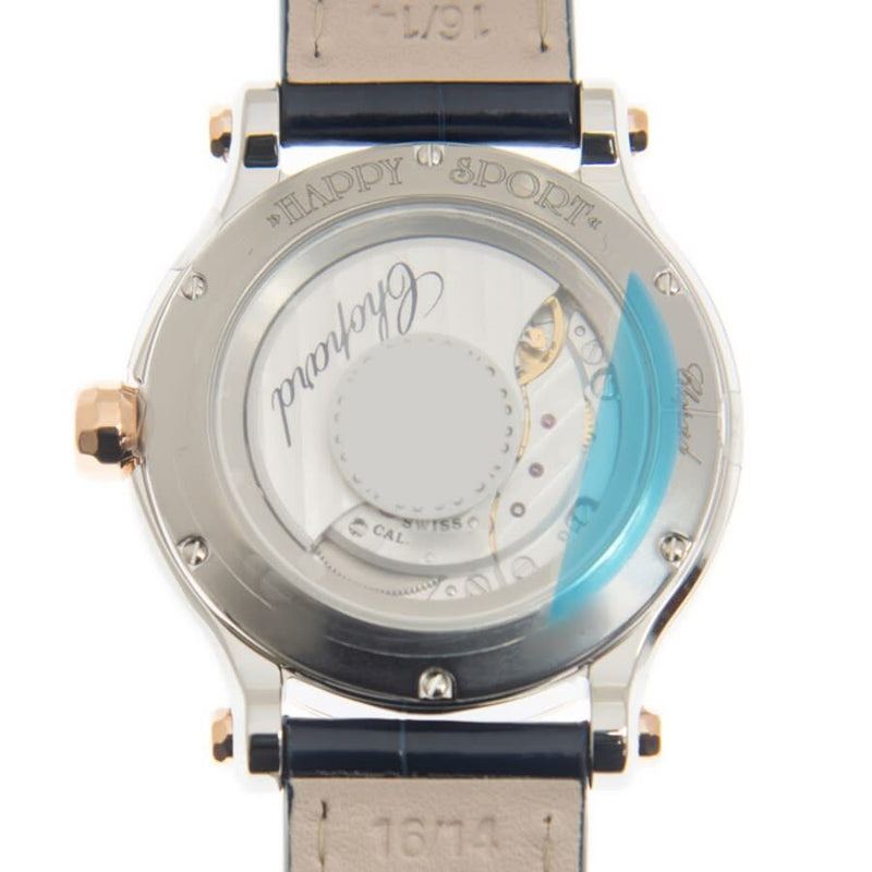 Chopard Happy Sport Automatic Silver Dial Ladies Watch #278608-6001 - Watches of America #4
