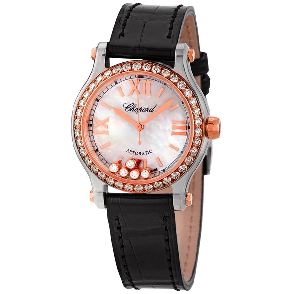 Chopard Happy Sport Automatic Rose Gold & Stainless Steel Ladies Watch #278573-6020 - Watches of America