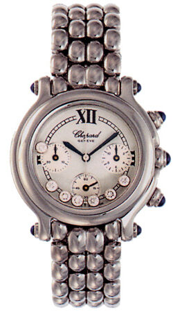 Chopard Happy Sport Chronograph Steel Ladies Watch #278324-23 - Watches of America