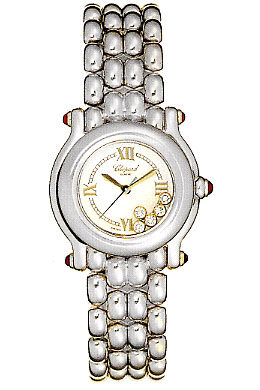 Chopard Happy Sport Diamond 18kt White Gold Ladies Watch #27/6150-21 - Watches of America