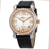 Chopard Happy Sport Diamond Automatic Rose Gold & Stainless Steel Ladies Watch #278559-6003 - Watches of America