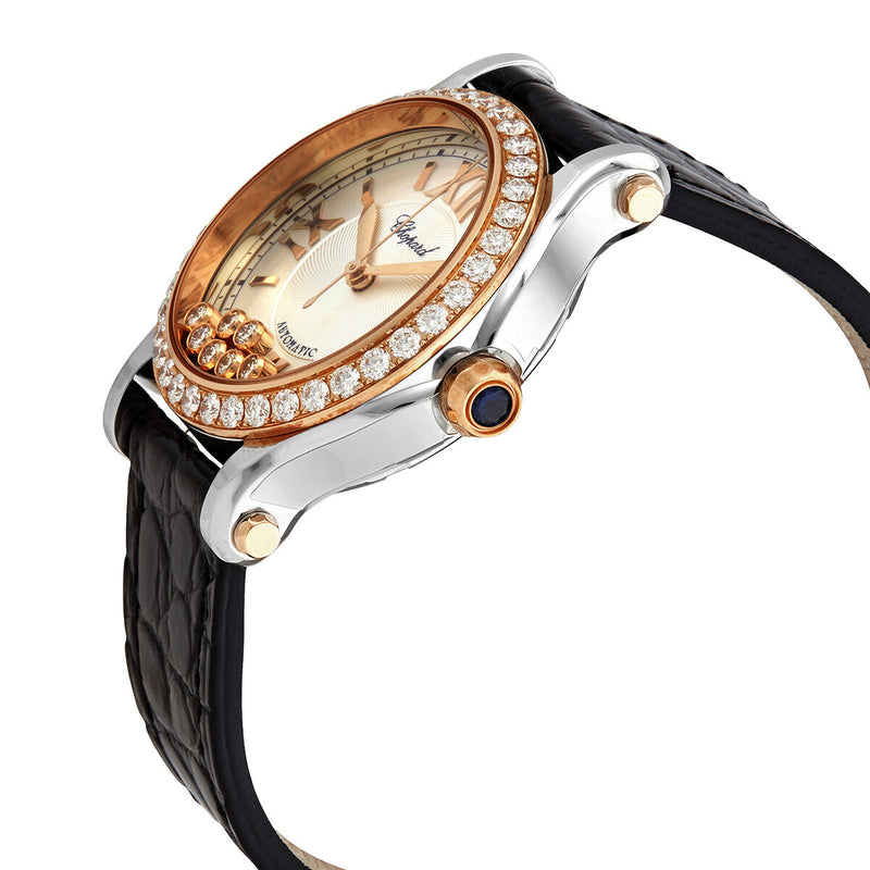 Chopard Happy Sport Diamond Automatic Rose Gold & Stainless Steel Ladies Watch #278559-6003 - Watches of America #2