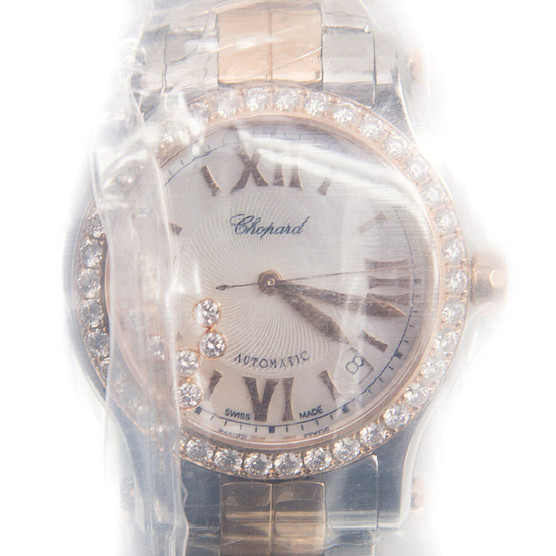 Chopard Happy Sport Diamond Automatic Rose Gold & Stainless Steel Ladies Watch #278559-6003 - Watches of America #6