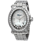 Chopard Happy Sport Diamond Mother of Pearl Dial Ladies Watch 278546-3004#27/8546-3004 - Watches of America