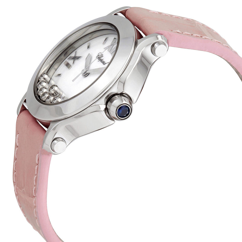 Chopard Happy Sport II 7 Floating Diamond White Dial Ladies Watch #278475-3001 PINK - Watches of America #2