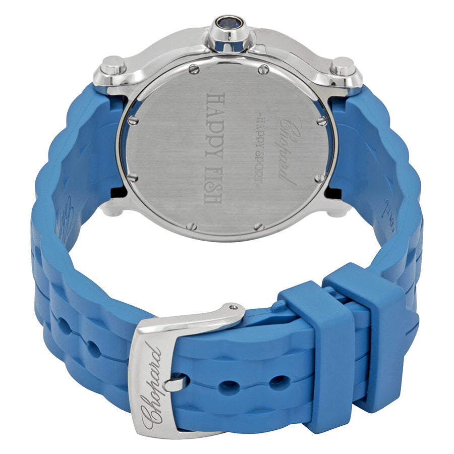 Chopard Happy Sport II Floating Fish Blue Dial Blue Satin Ladies