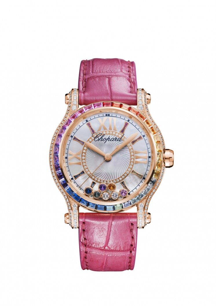 Chopard Happy Sport Mother of Pearl with Diamonds Dial Watch #274891-5007 - Watches of America