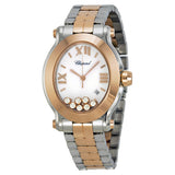 Chopard Happy Sport Oval 18kt Rose Gold Floating Diamonds Ladies Watch 278546-6003#27/8546-6003 - Watches of America