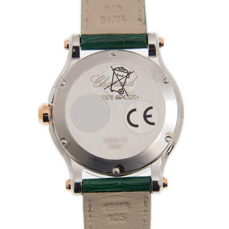 Chopard Happy Sport Quartz Green Dial Ladies Watch #278582-6005 - Watches of America #4
