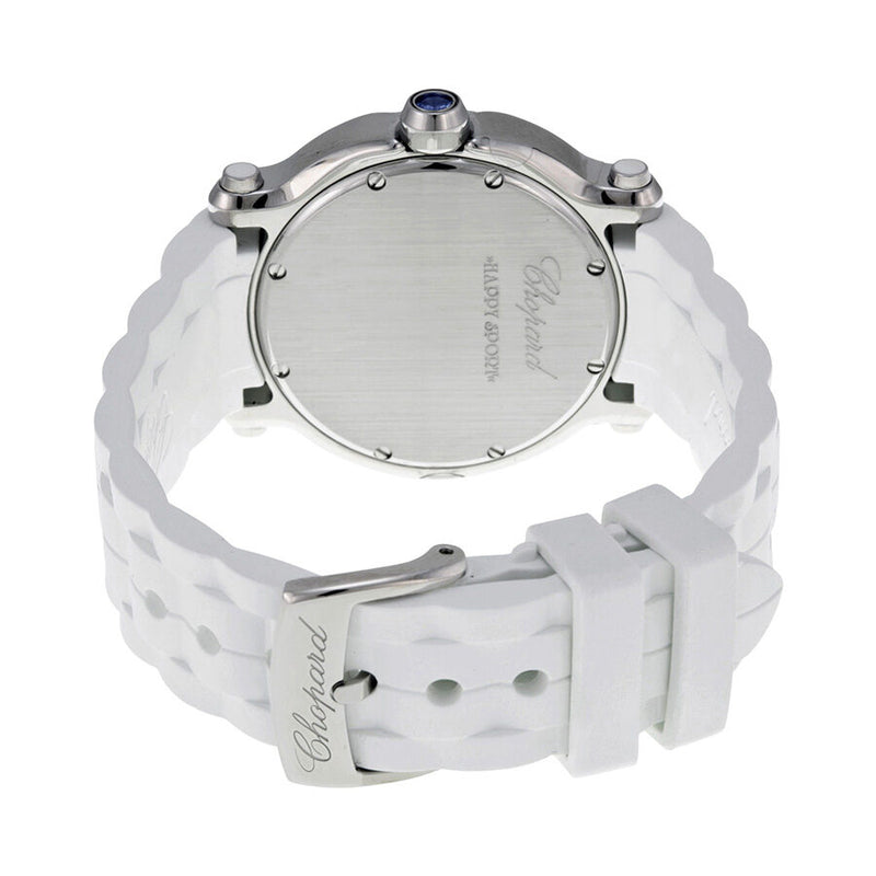 Chopard Happy Sport Silver Dial Floating Diamond Ladies Watch #278551-3001 - Watches of America #3