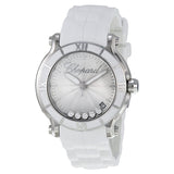 Chopard Happy Sport Silver Dial Floating Diamond Ladies Watch #278551-3001 - Watches of America