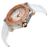 Chopard Happy Sport Silver Guilloche Diamond Dial Ladies Watch #278551-6003 - Watches of America #2