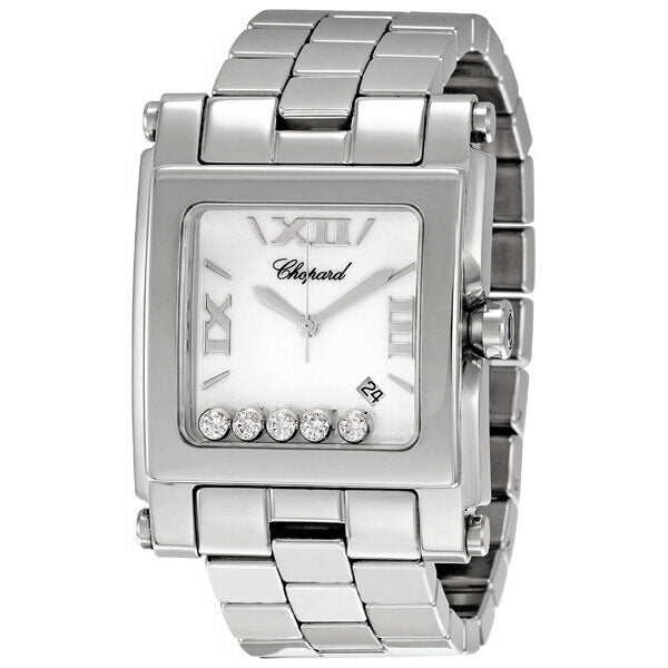 Chopard Happy Sport Square Diamond Ladies Watch #28/8467 - Watches of America