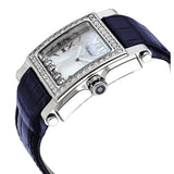 Chopard Happy Sport Square Mother of Pearl Dial Blue Leather Ladies Watch #28/8448-2001 - Watches of America #2